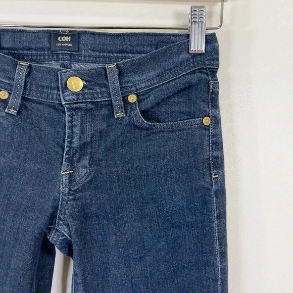 CITIZENS of HUMANITY Ingrid Stretch Low Waist Flare Stay Gold Dark Wash Jeans - Picture 4 of 15